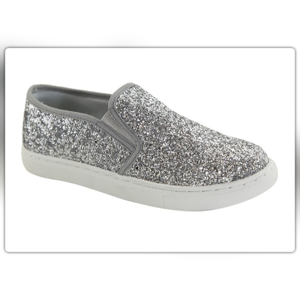 Silver Glitter Sneakers